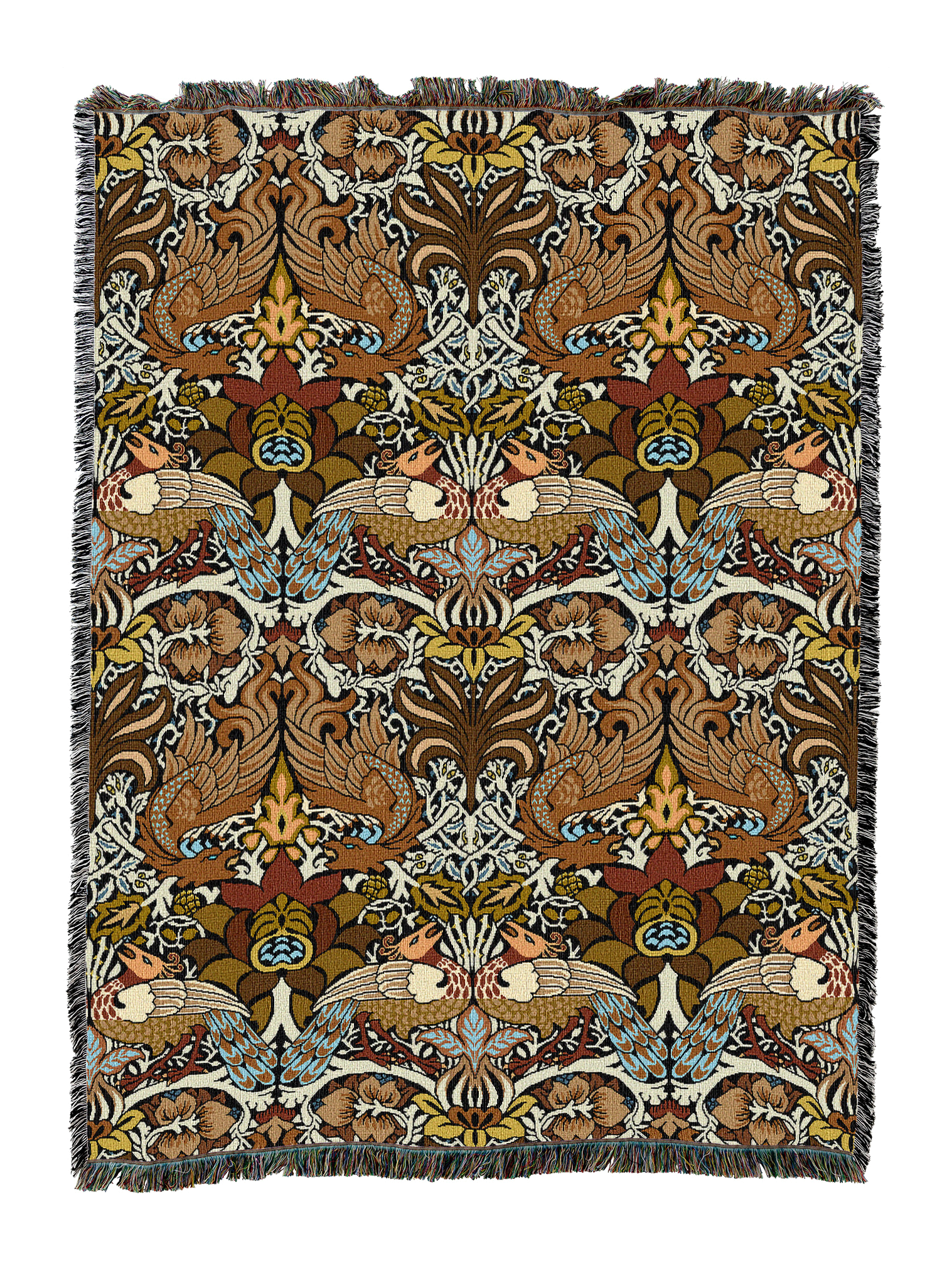 William Morris Dragon And Peacock Blanket