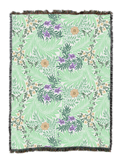 William Morris Larkspur Blanket
