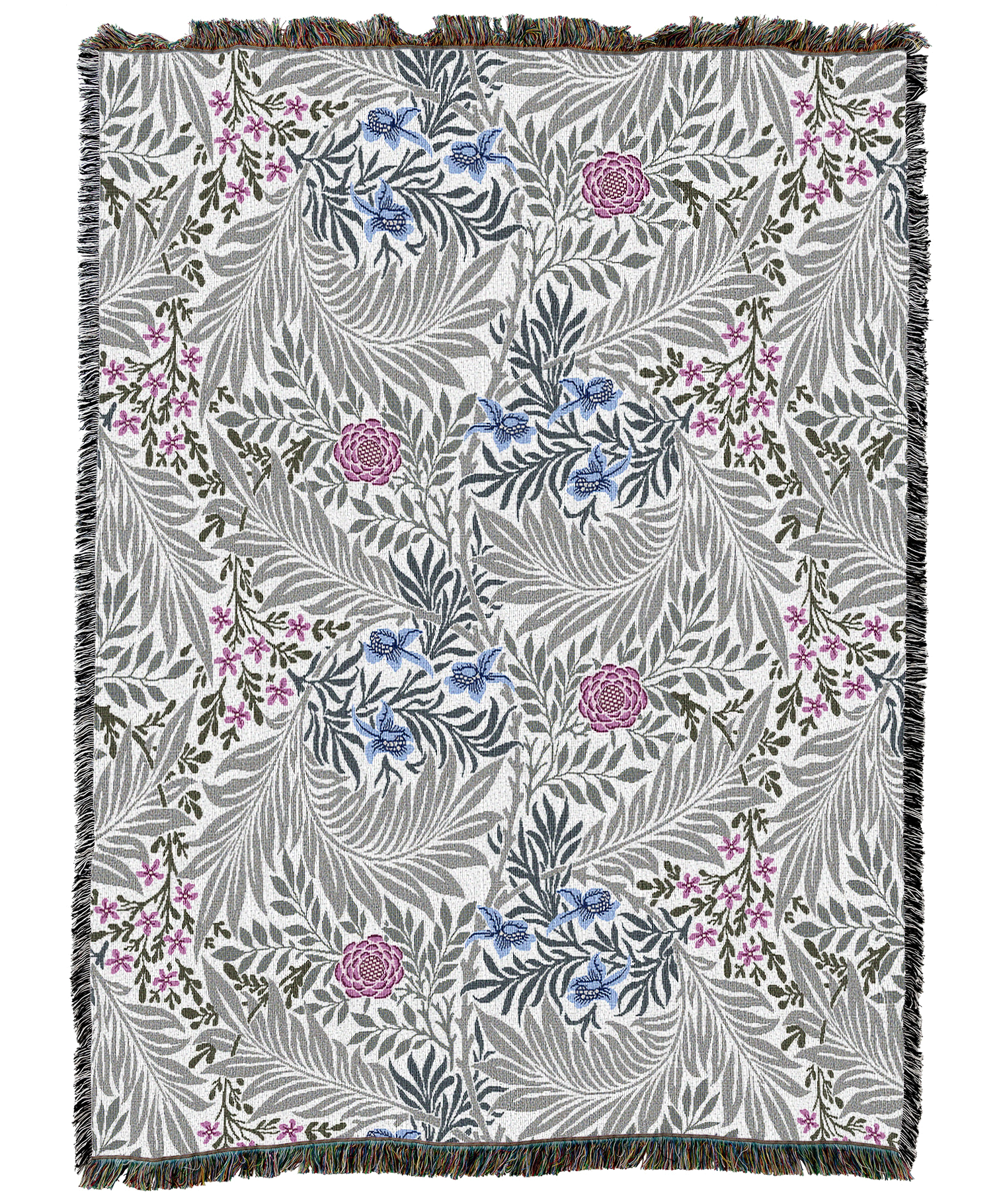 William Morris Larkspur Heather Blanket