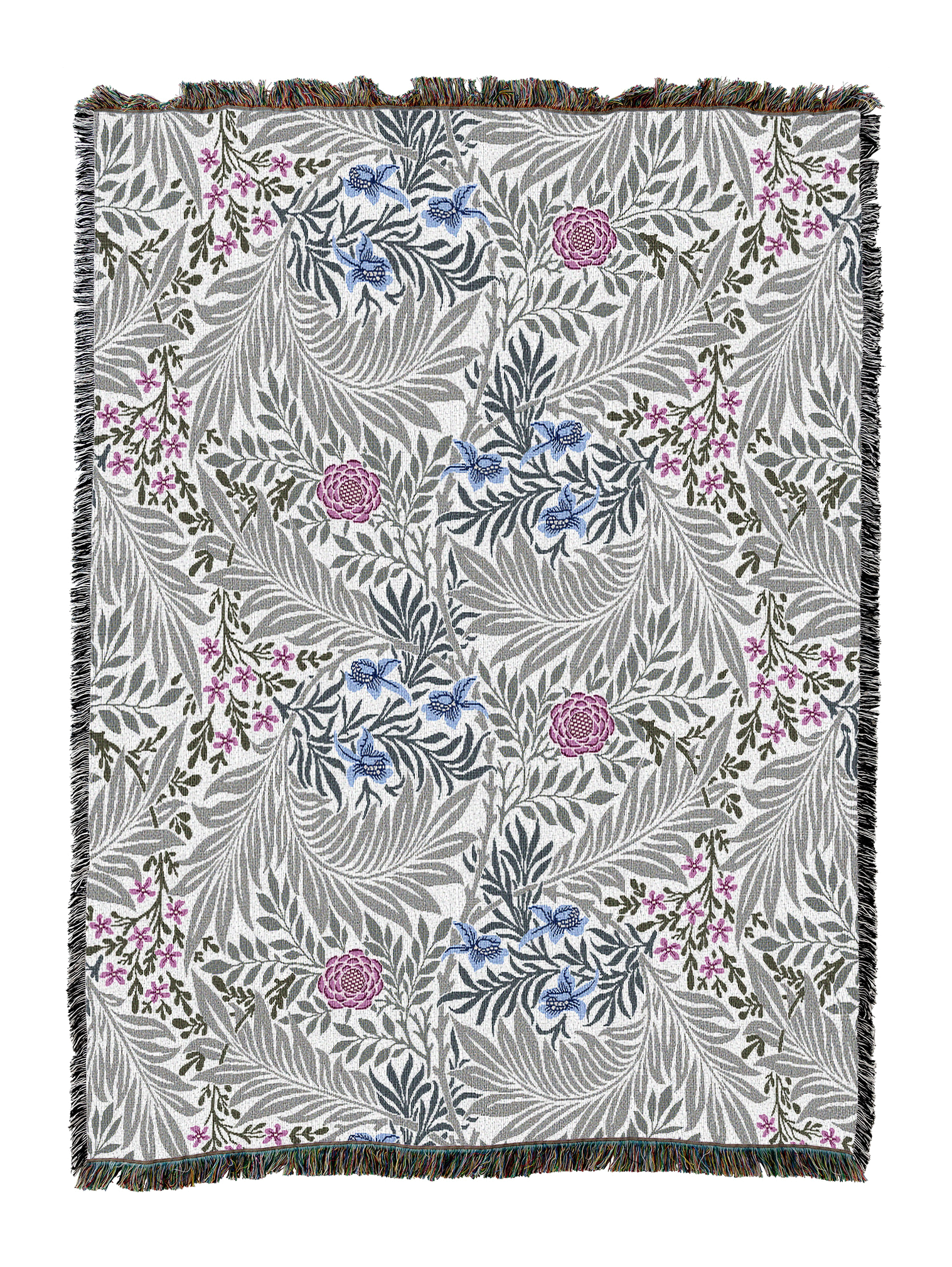 William Morris Larkspur Heather Blanket