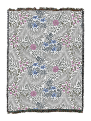 William Morris Larkspur Heather Blanket