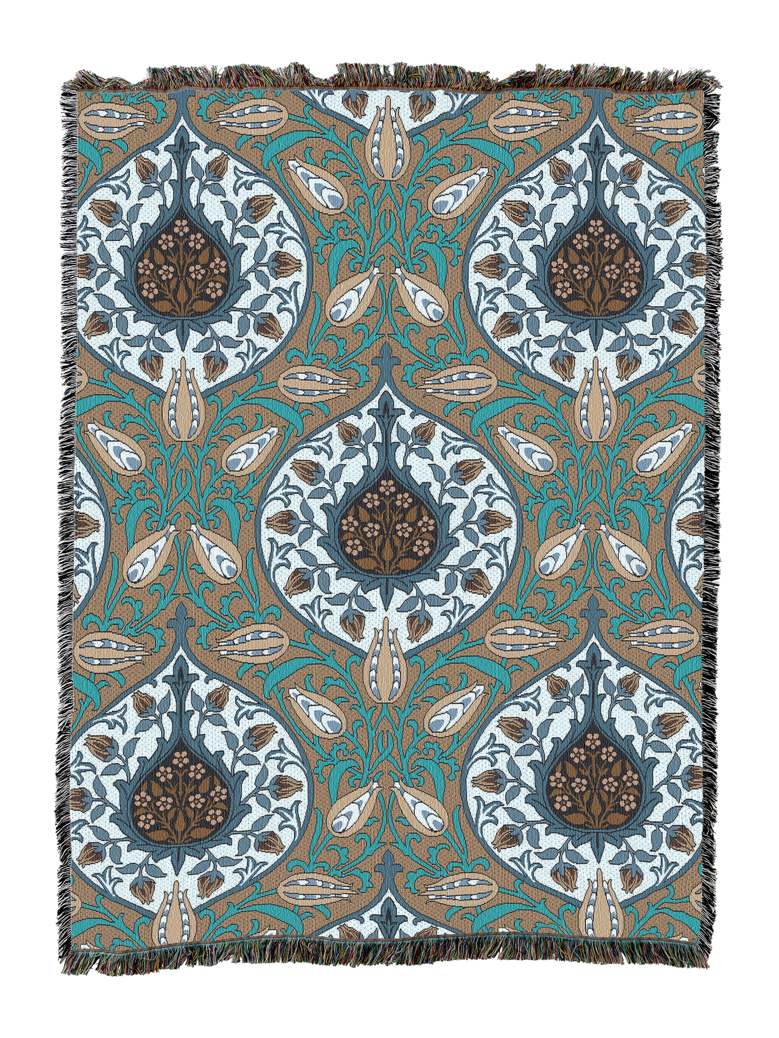 William Morris Rosebud Tea Blanket XL