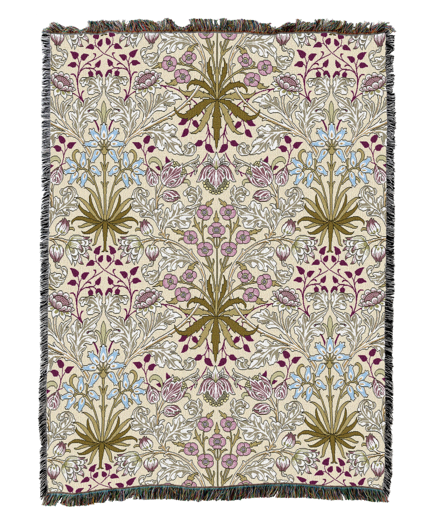William Morris Hyacinth Mauve Blanket