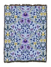 William Morris Daffodil Denim Blanket