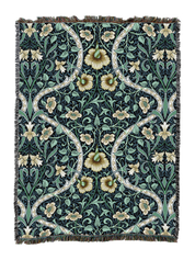 William Morris Daffodil Spruce Blanket
