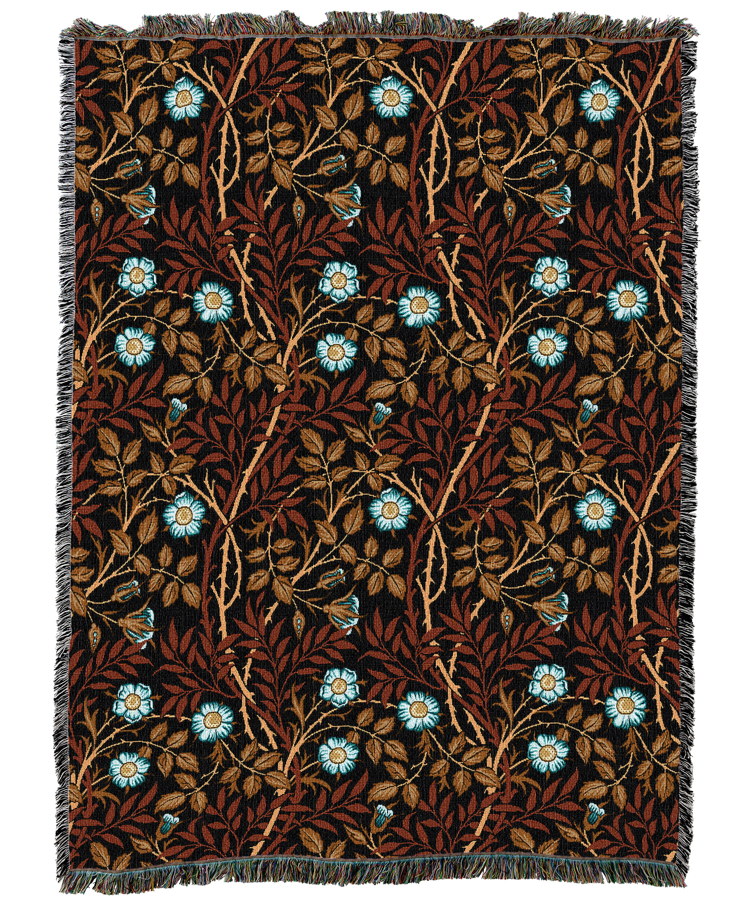 William Morris Sweetbriar Sienna Blanket