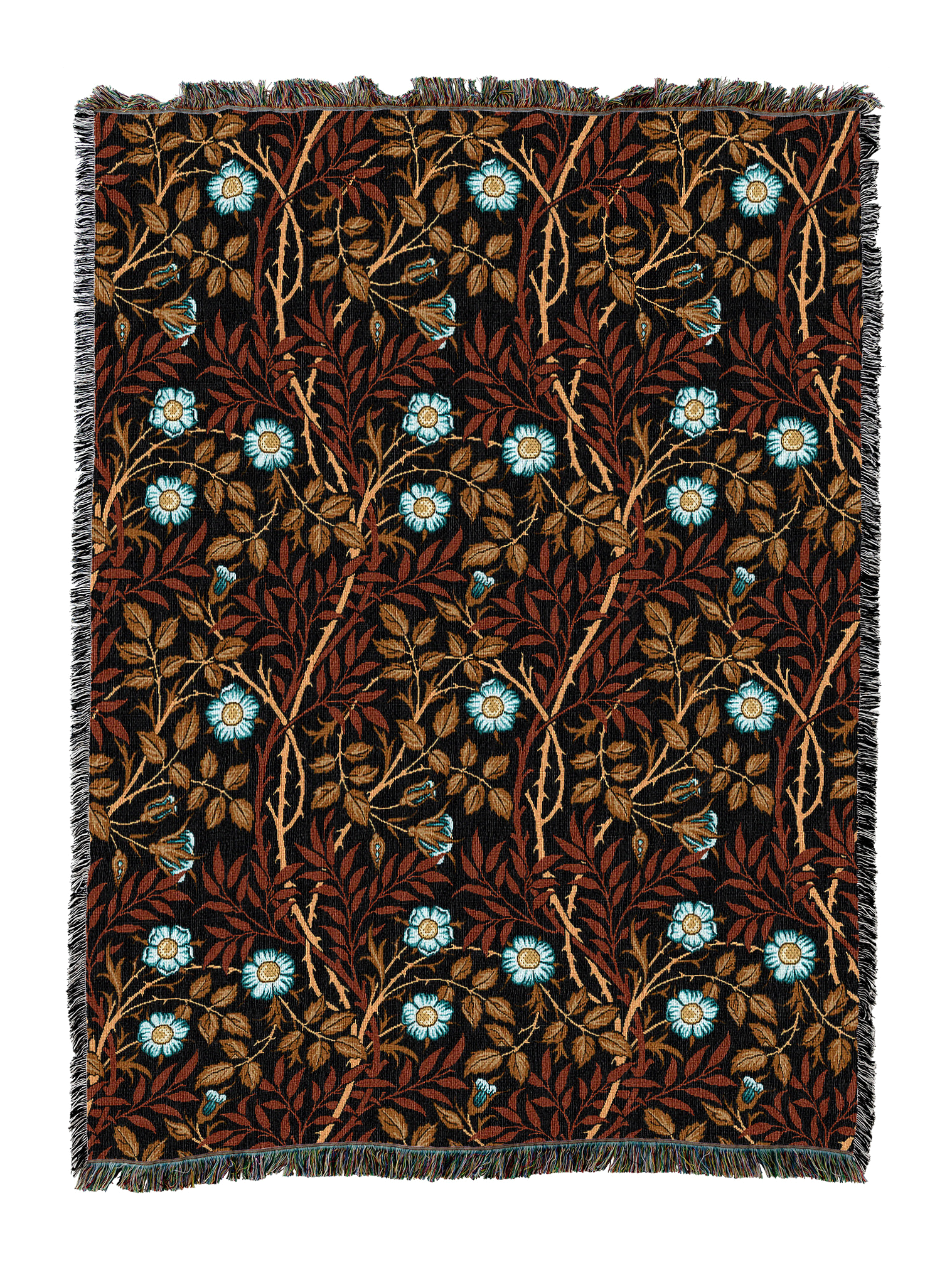 William Morris Sweetbriar Sienna Blanket