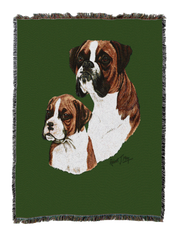 Boxer With Puppy Blanket