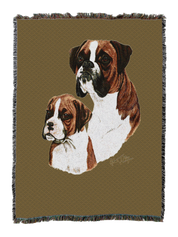 Boxer With Puppy Blanket
