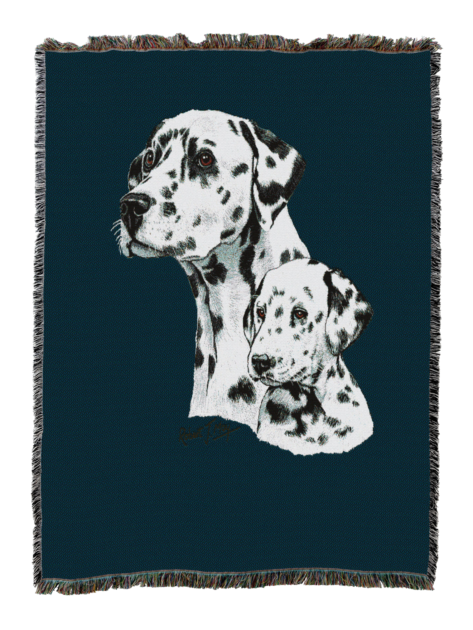 Dalmatian With Puppy Blanket