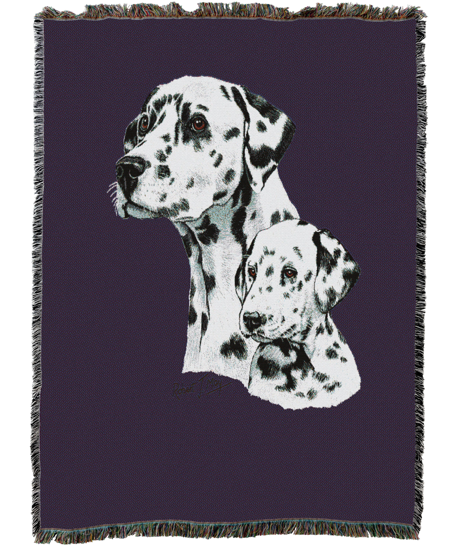 Dalmatian With Puppy Blanket