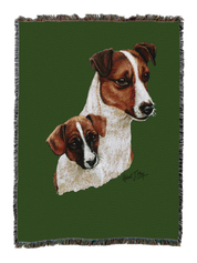 Jack Russell Terrier With Puppy Blanket