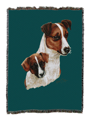 Jack Russell Terrier With Puppy Blanket