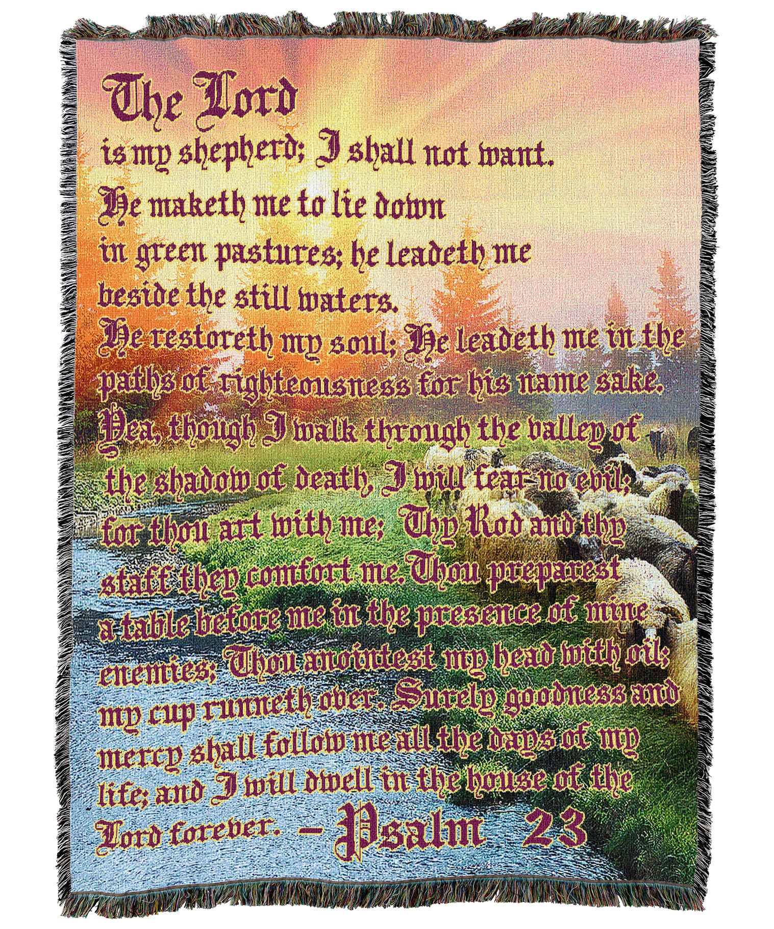 The 23rd Psalms Blanket