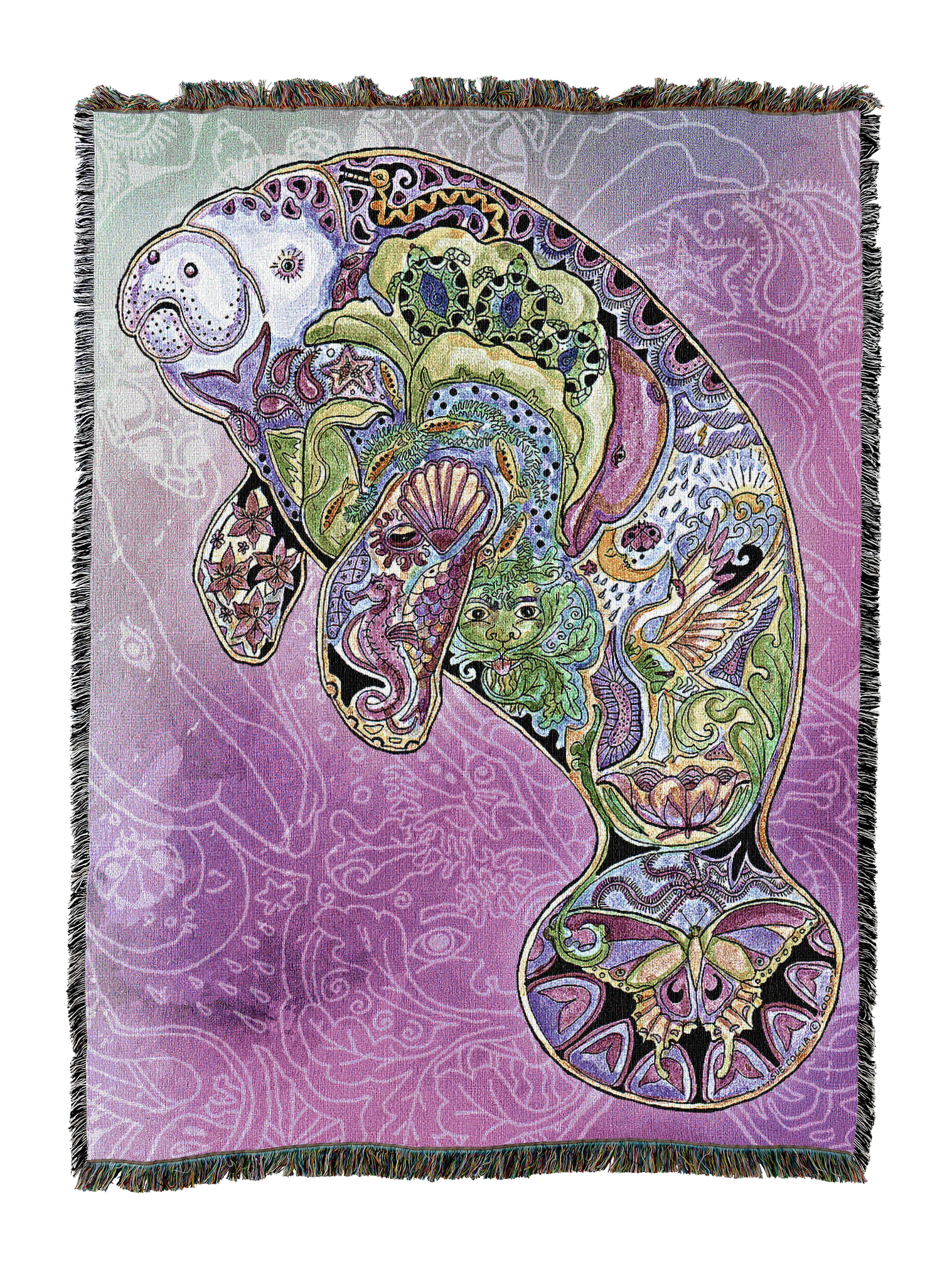 Manatee Totem Blanket