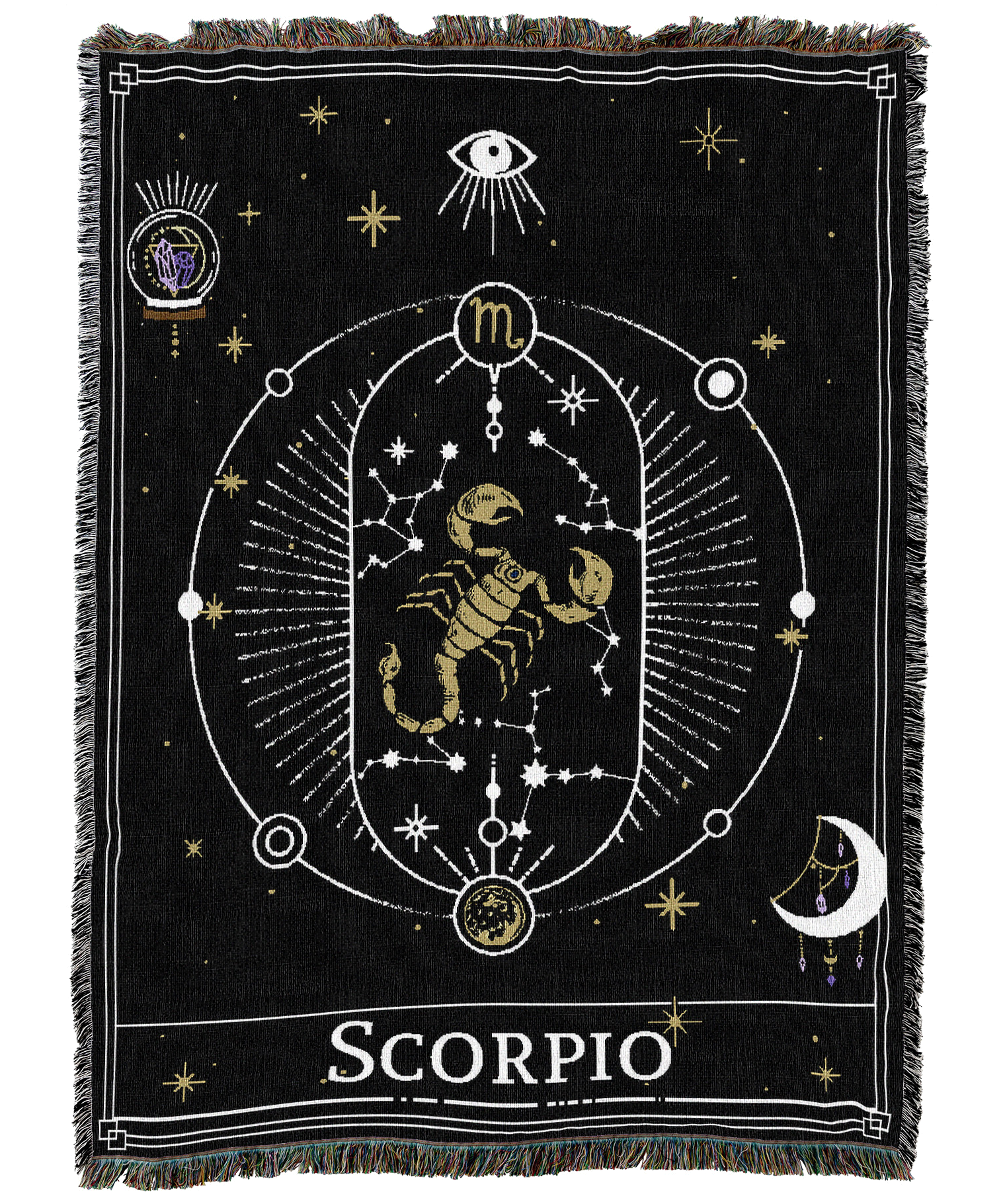 Zodiac Tarot Scorpio Card Blanket XL
