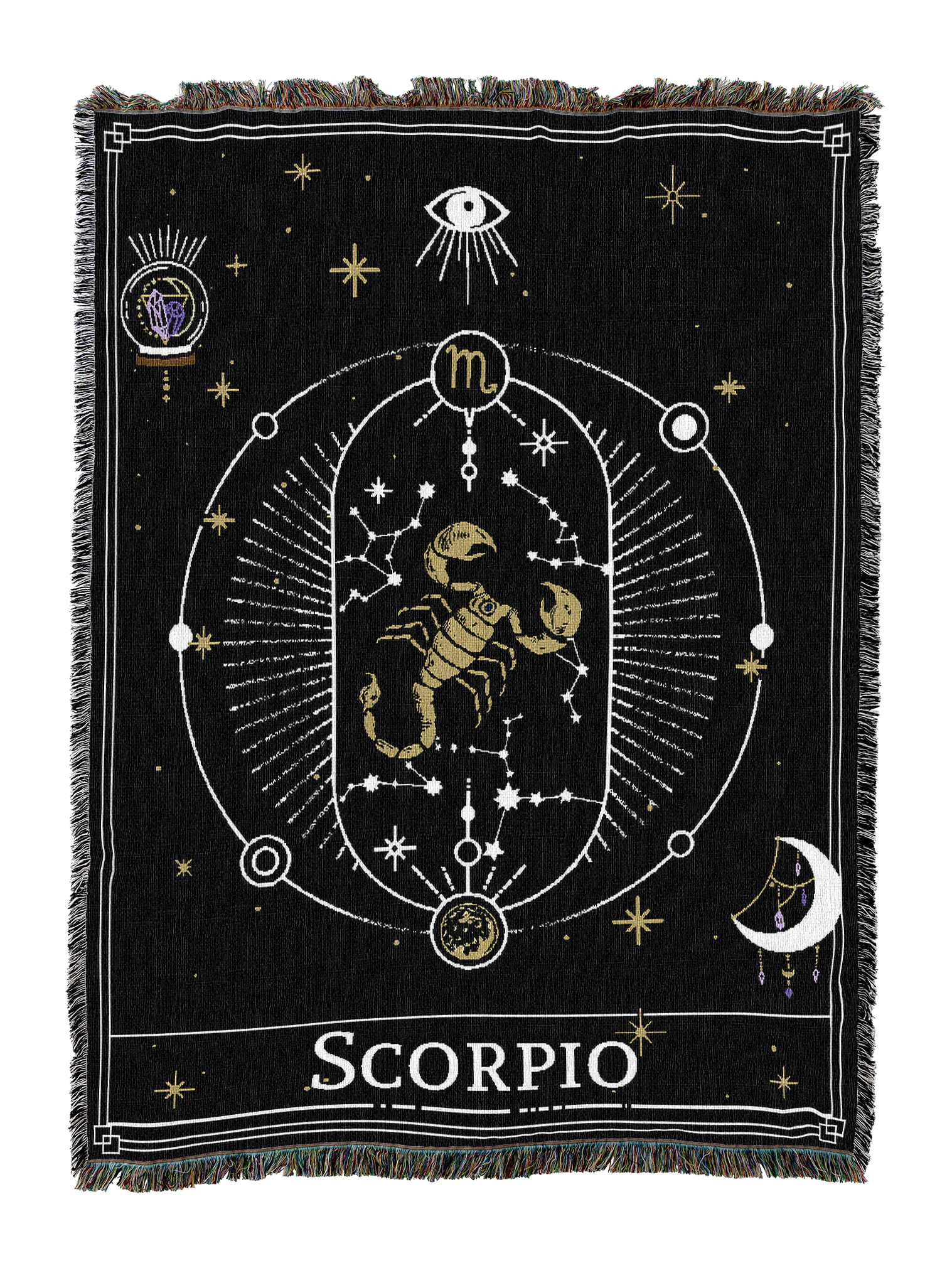 Zodiac Tarot Scorpio Card Blanket