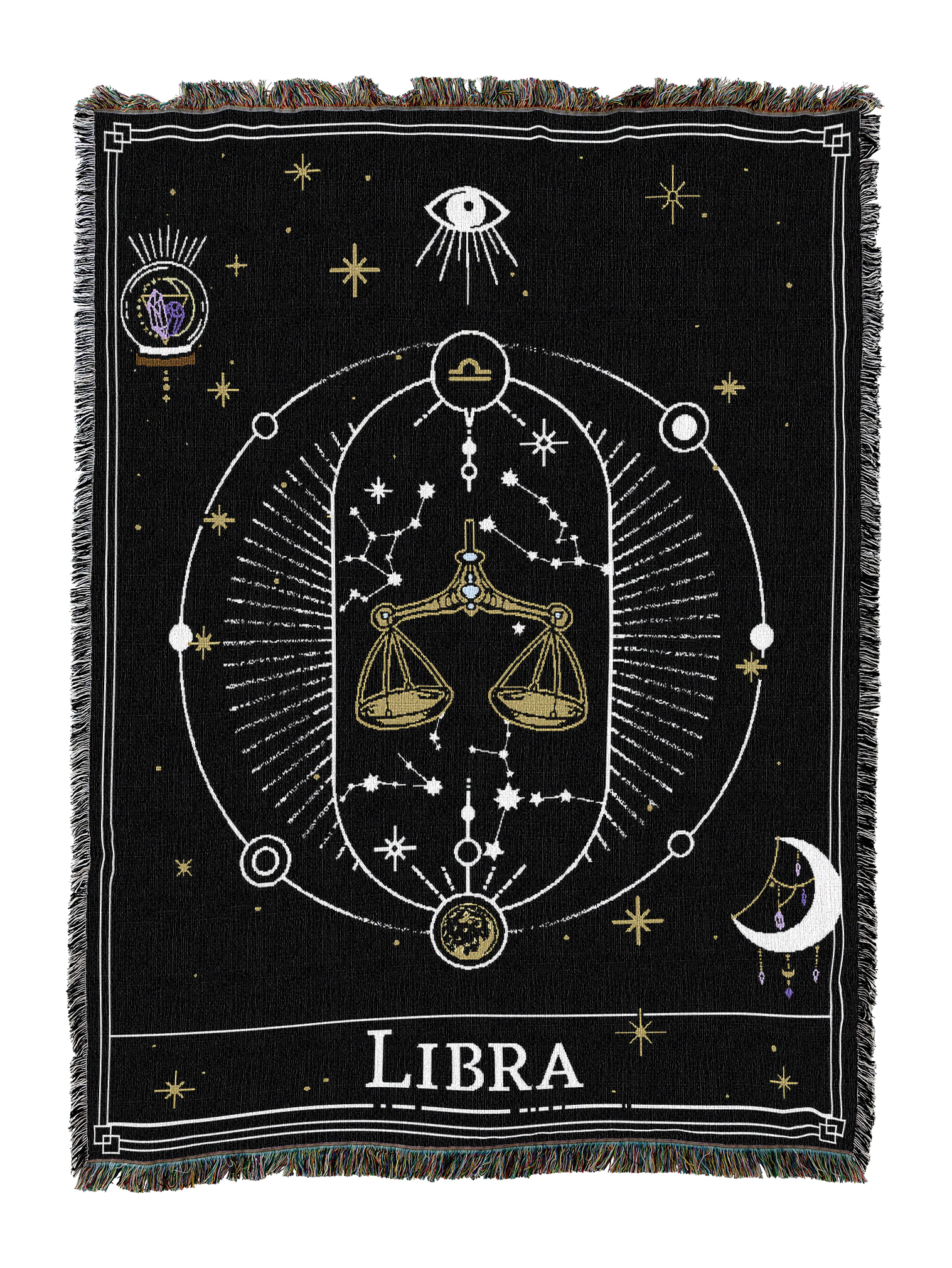 Zodiac Tarot Card Libra Blanket