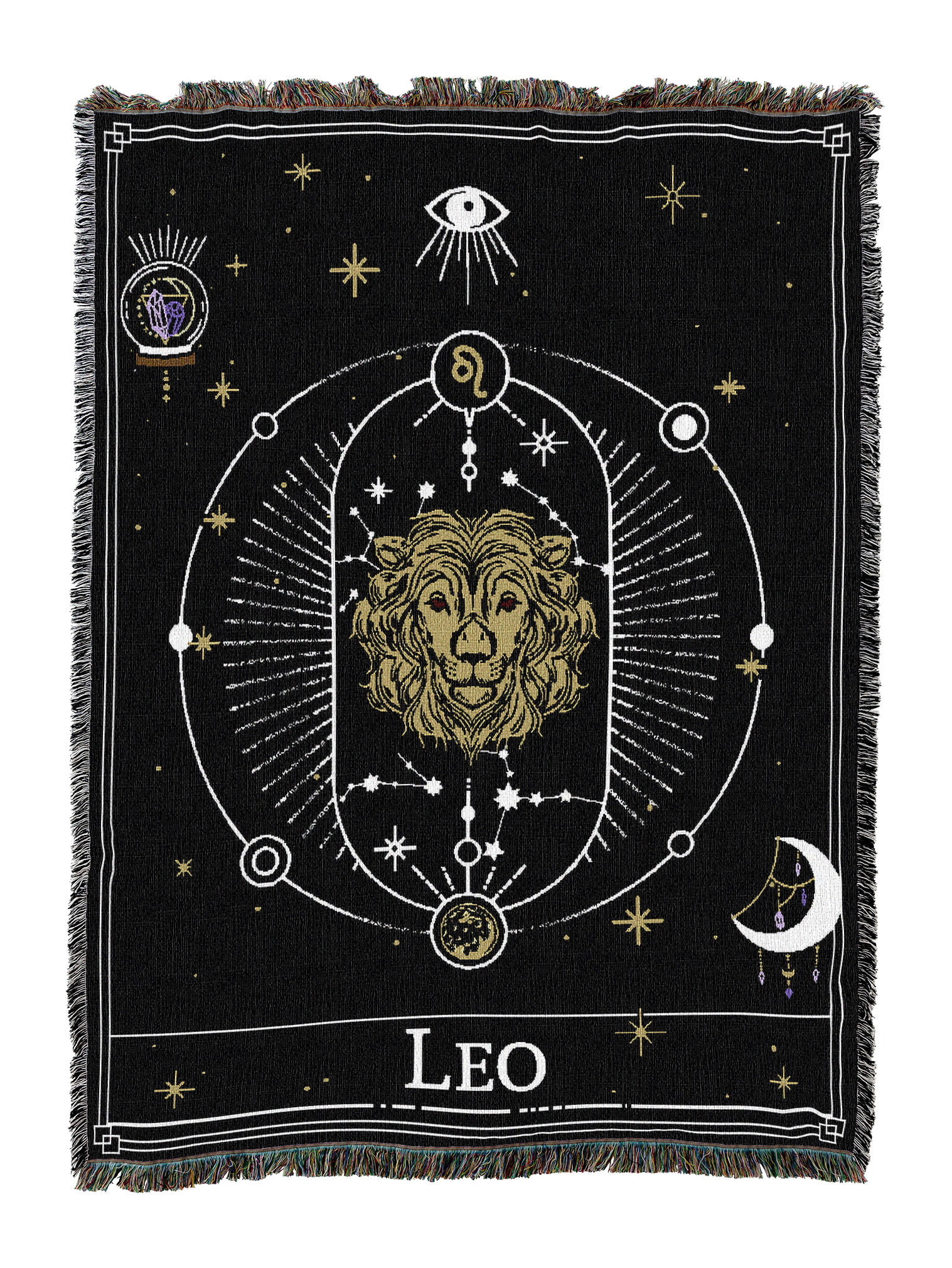 Zodiac Leo Tarot Card Blanket