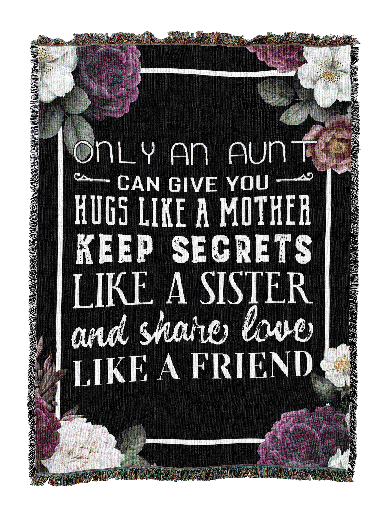 Only An Aunt Rose Border Blanket
