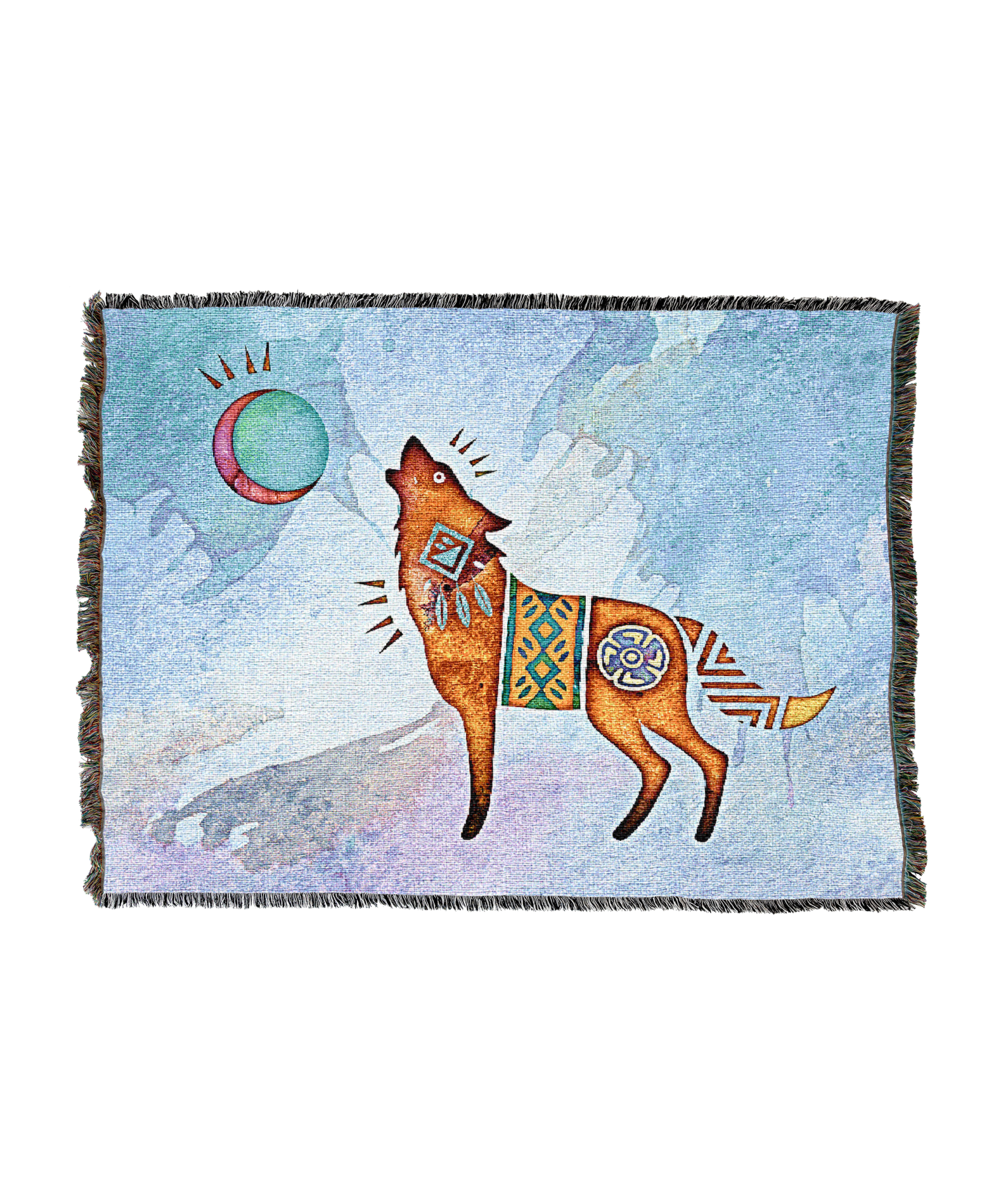 Painted Wolf Blanket
