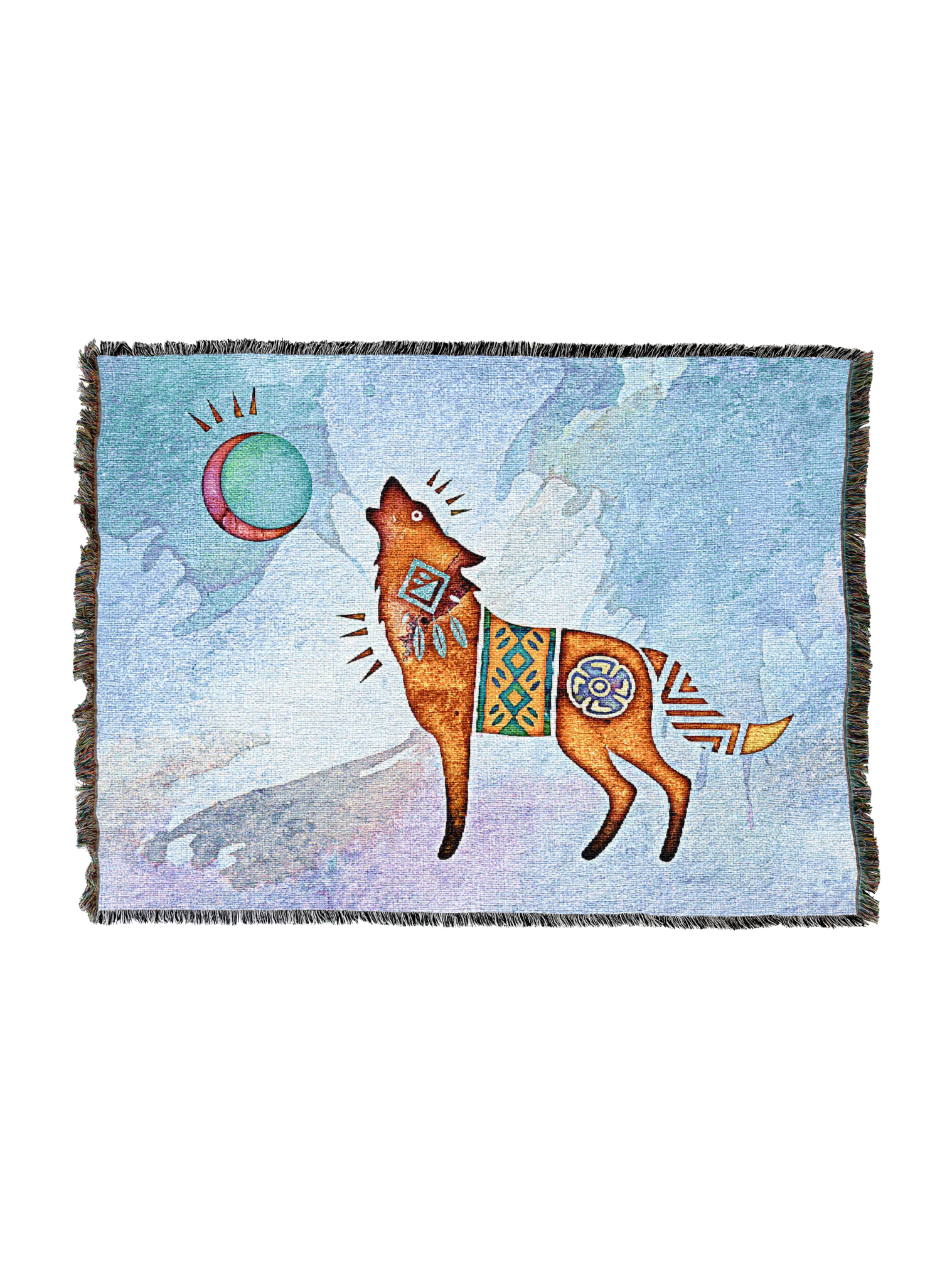 Painted Wolf Blanket