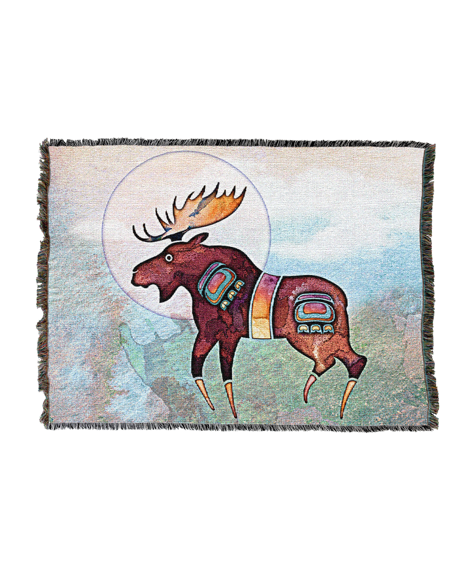 Painted Moose Blanket