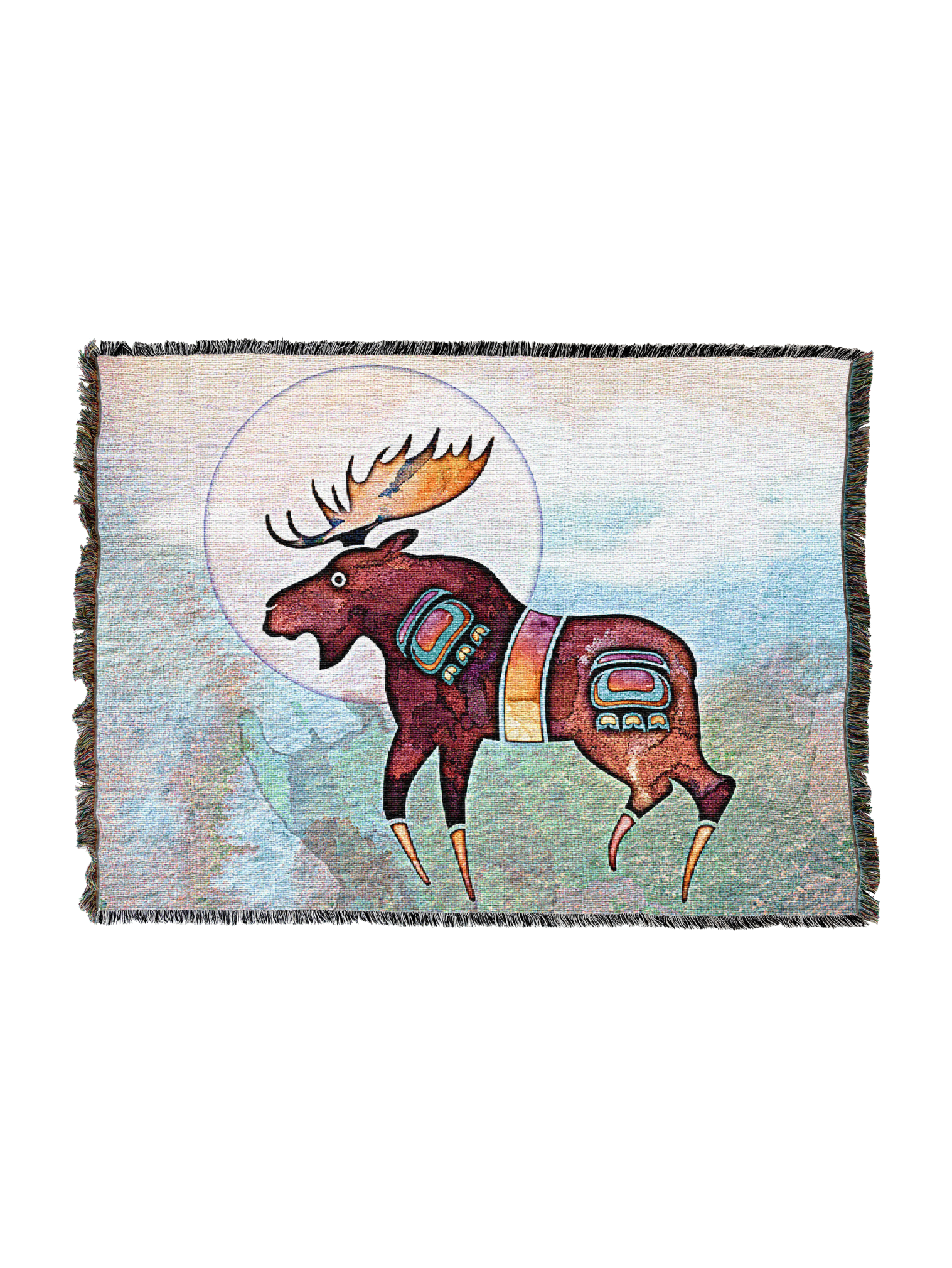 Painted Moose Blanket