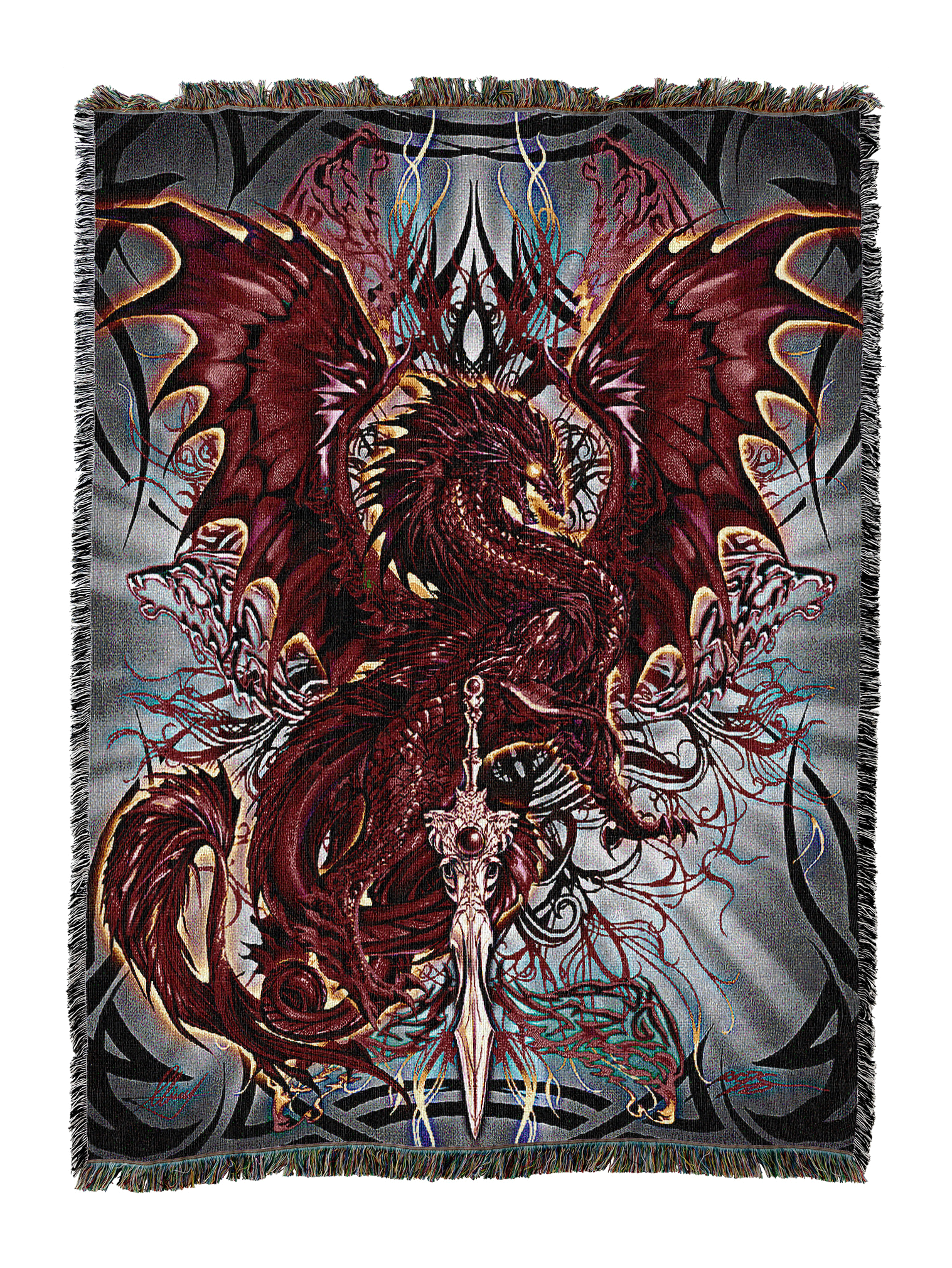 Bloodblade Fantasy Dragon Blanket