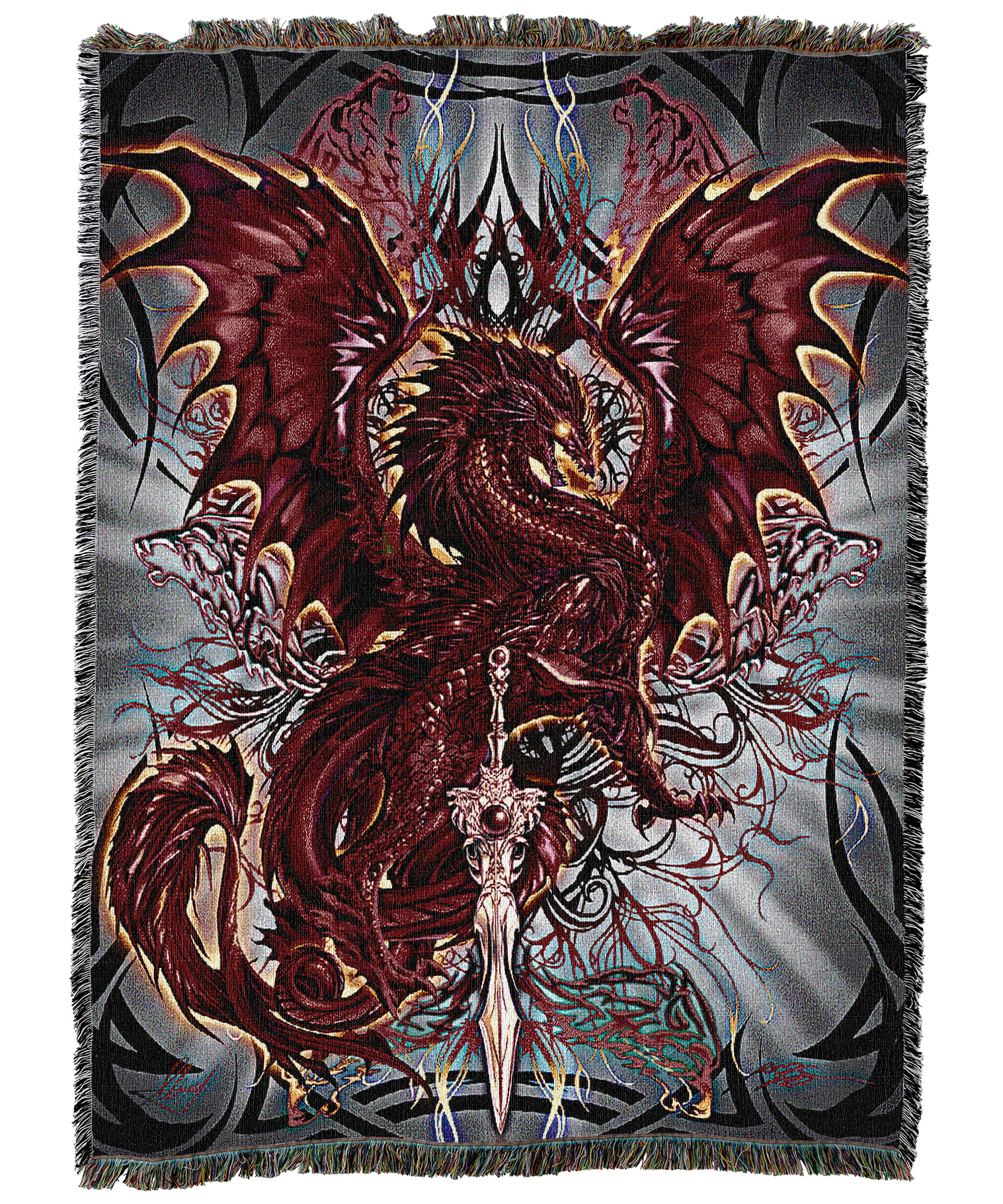 Bloodblade Fantasy Dragon Blanket