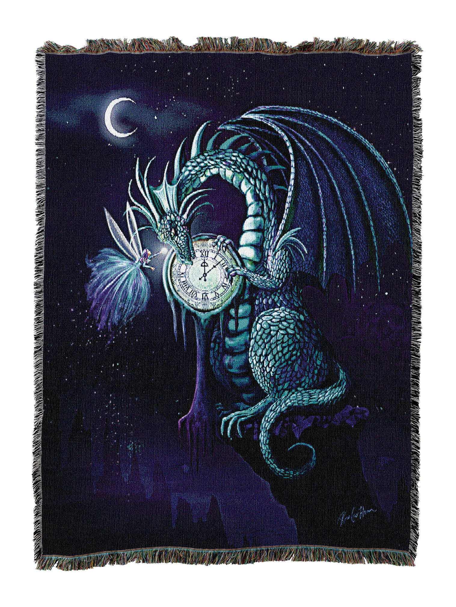 Time Dragon Sapphire Blanket