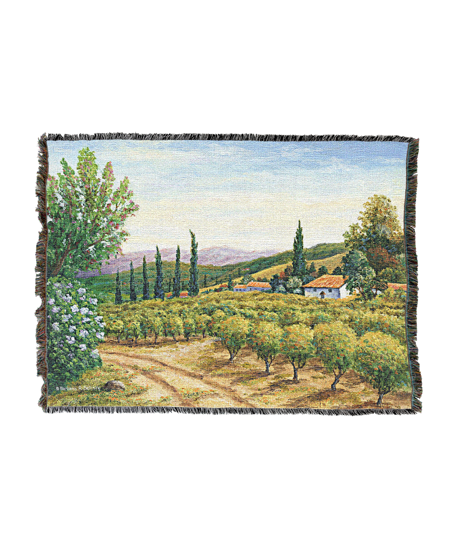 Vineyard At Dusk Blanket
