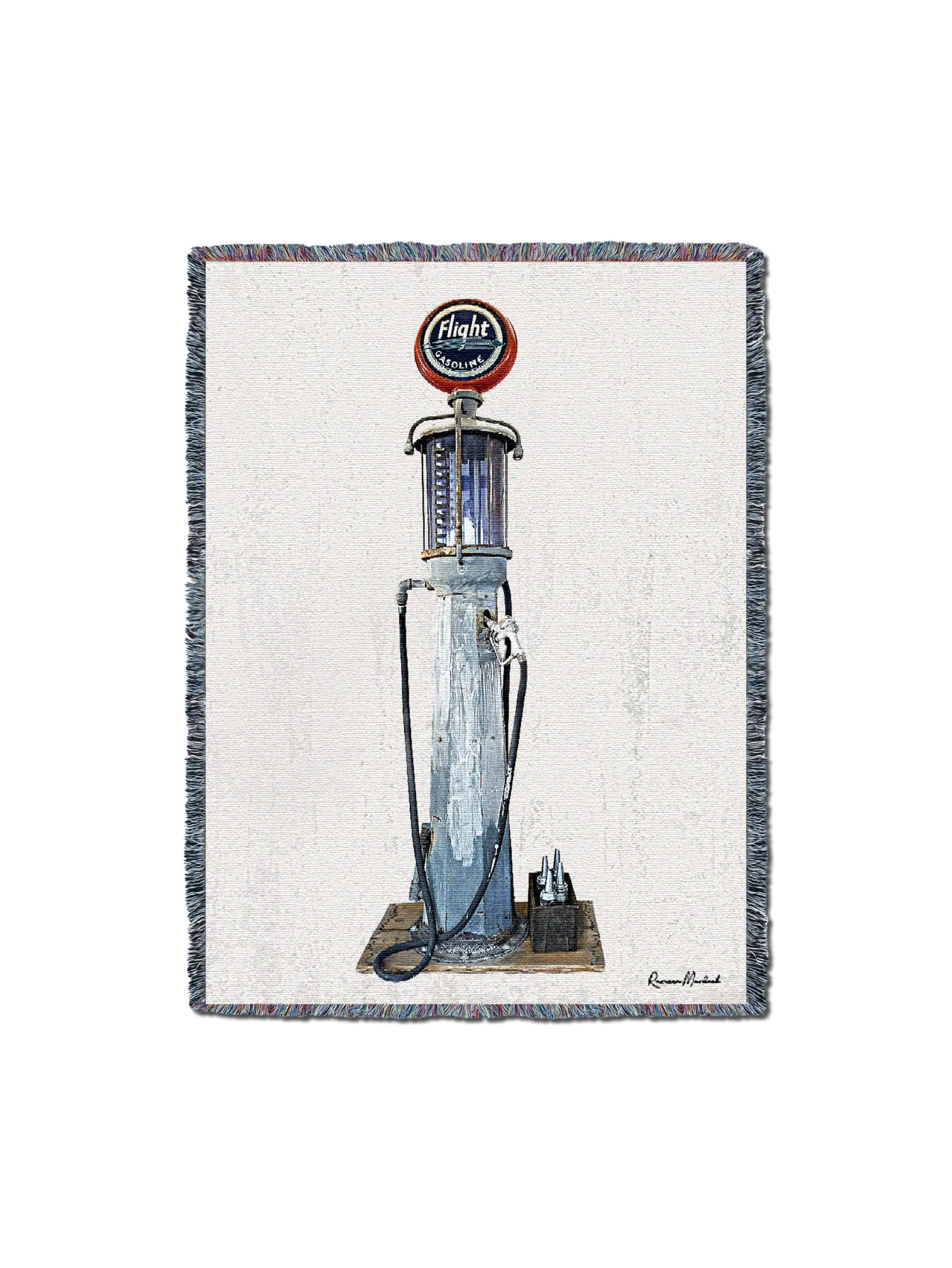 Vintage Fuel Station 3 Blanket