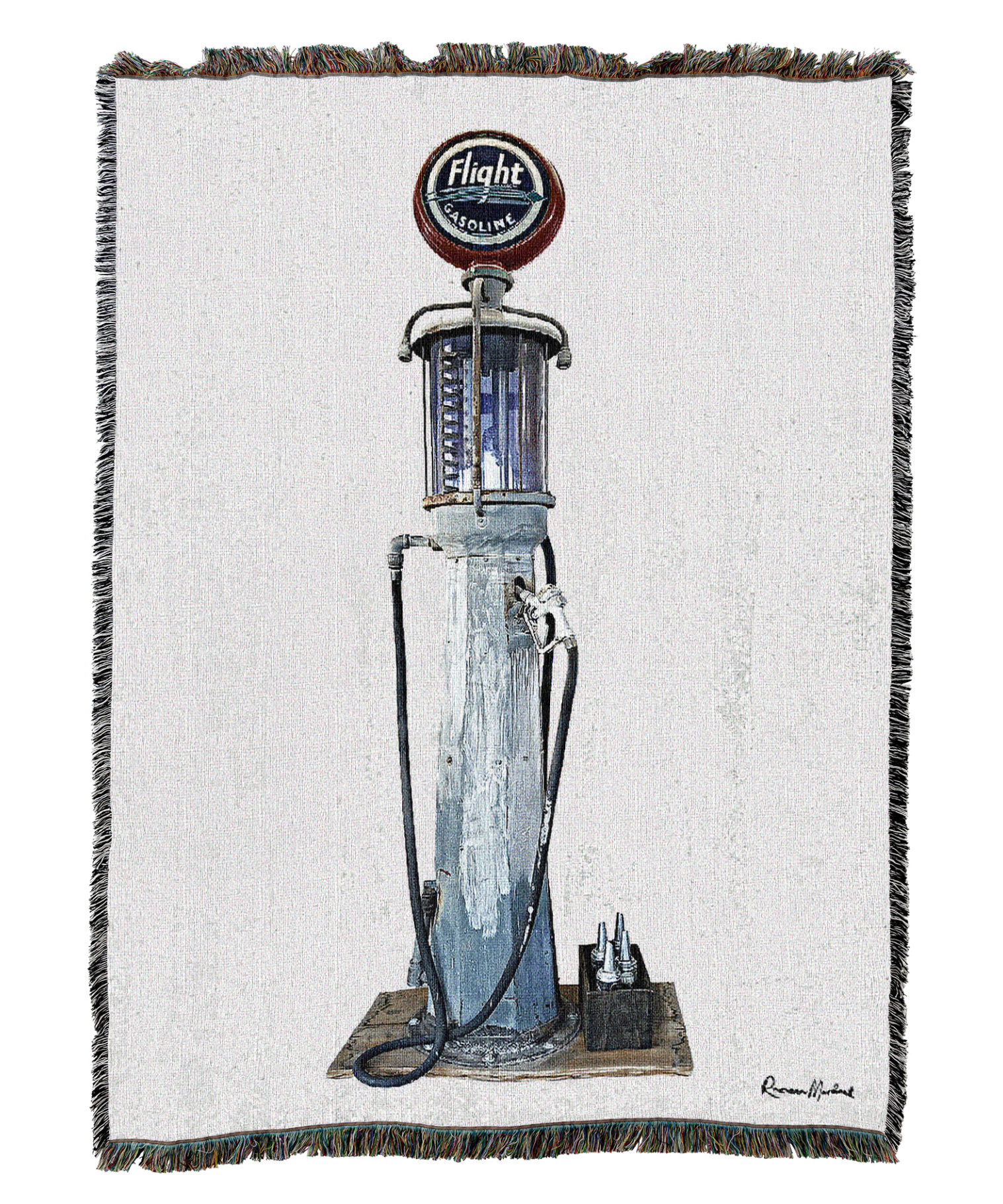 Vintage Fuel Station 3 Blanket