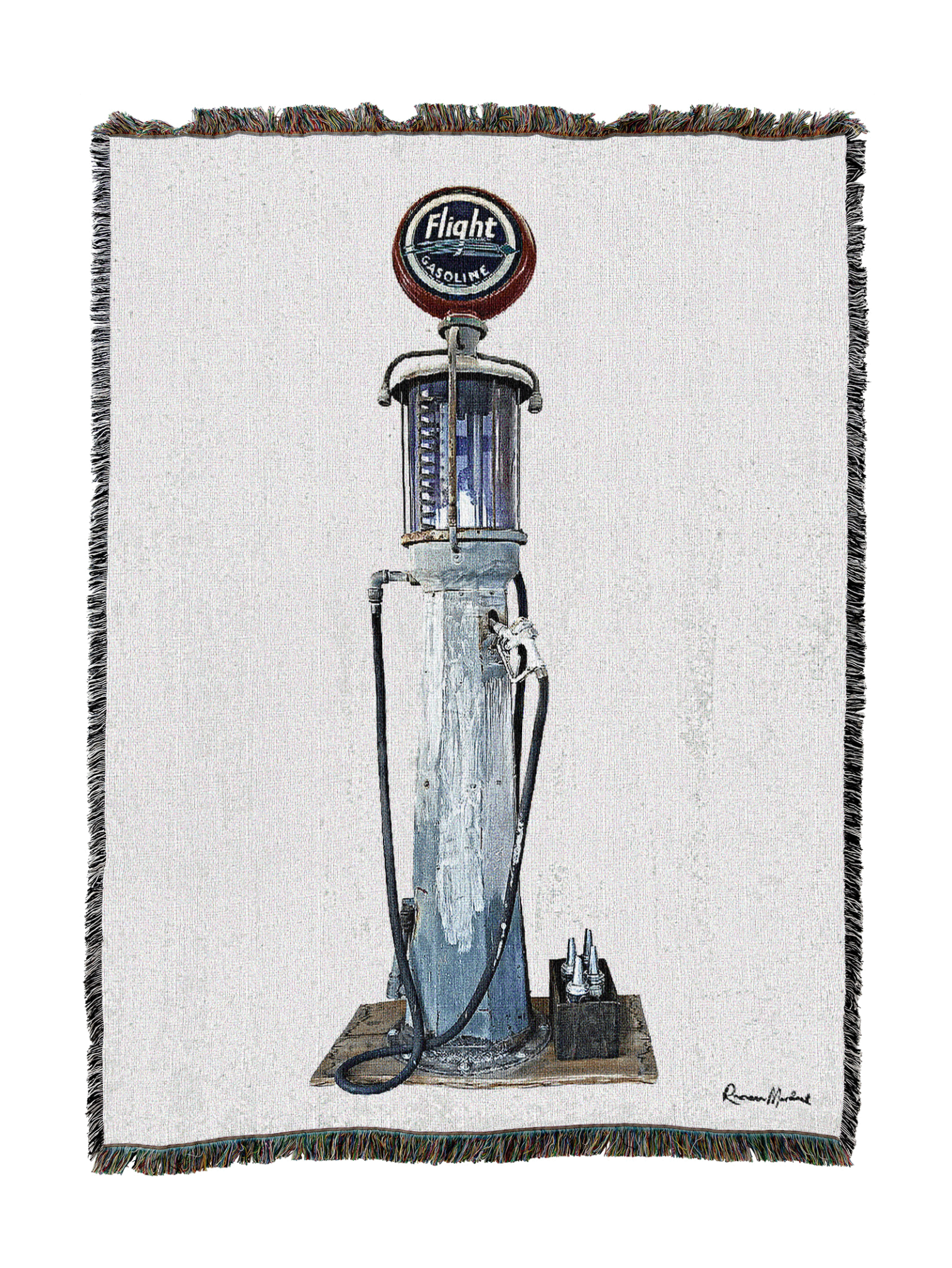 Vintage Fuel Station 3 Blanket