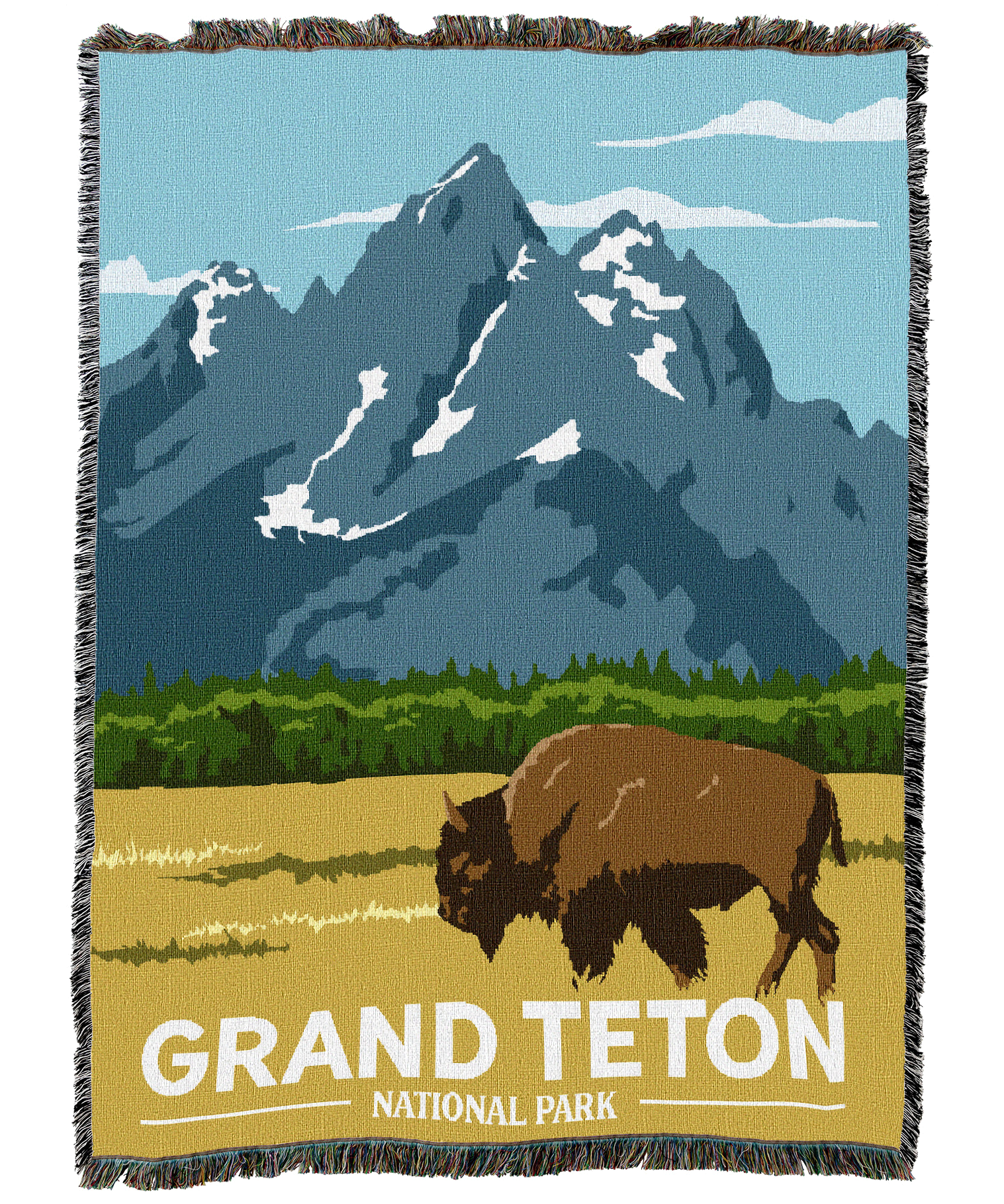 Tetons Bison Blanket