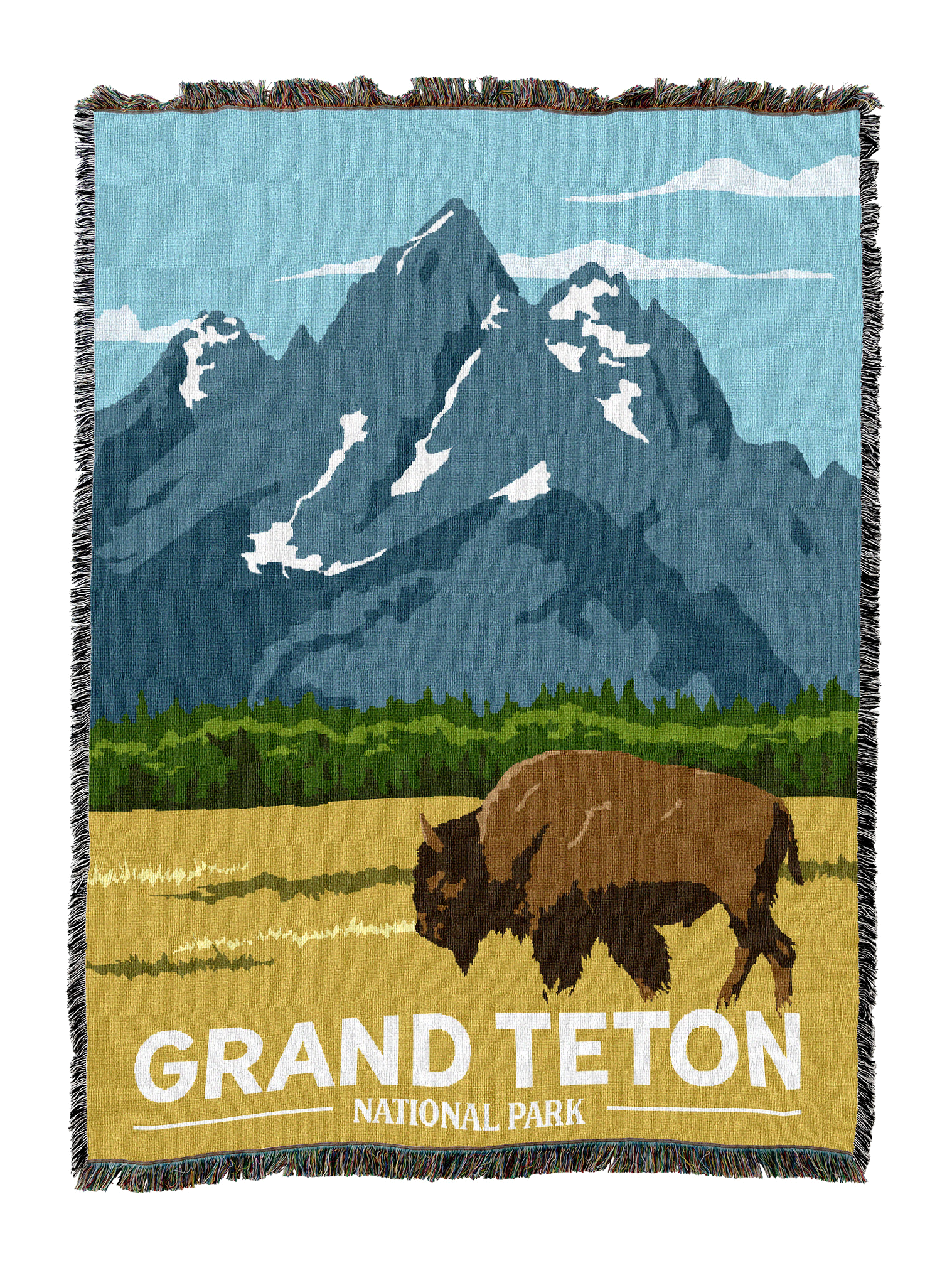 Tetons Bison Blanket