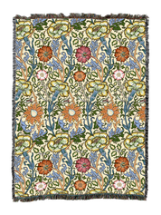 William Morris Pink And Rose Blanket