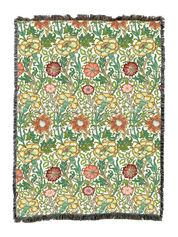William Morris Pink And Rose Blanket