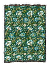 William Morris Pink And Rose Blanket