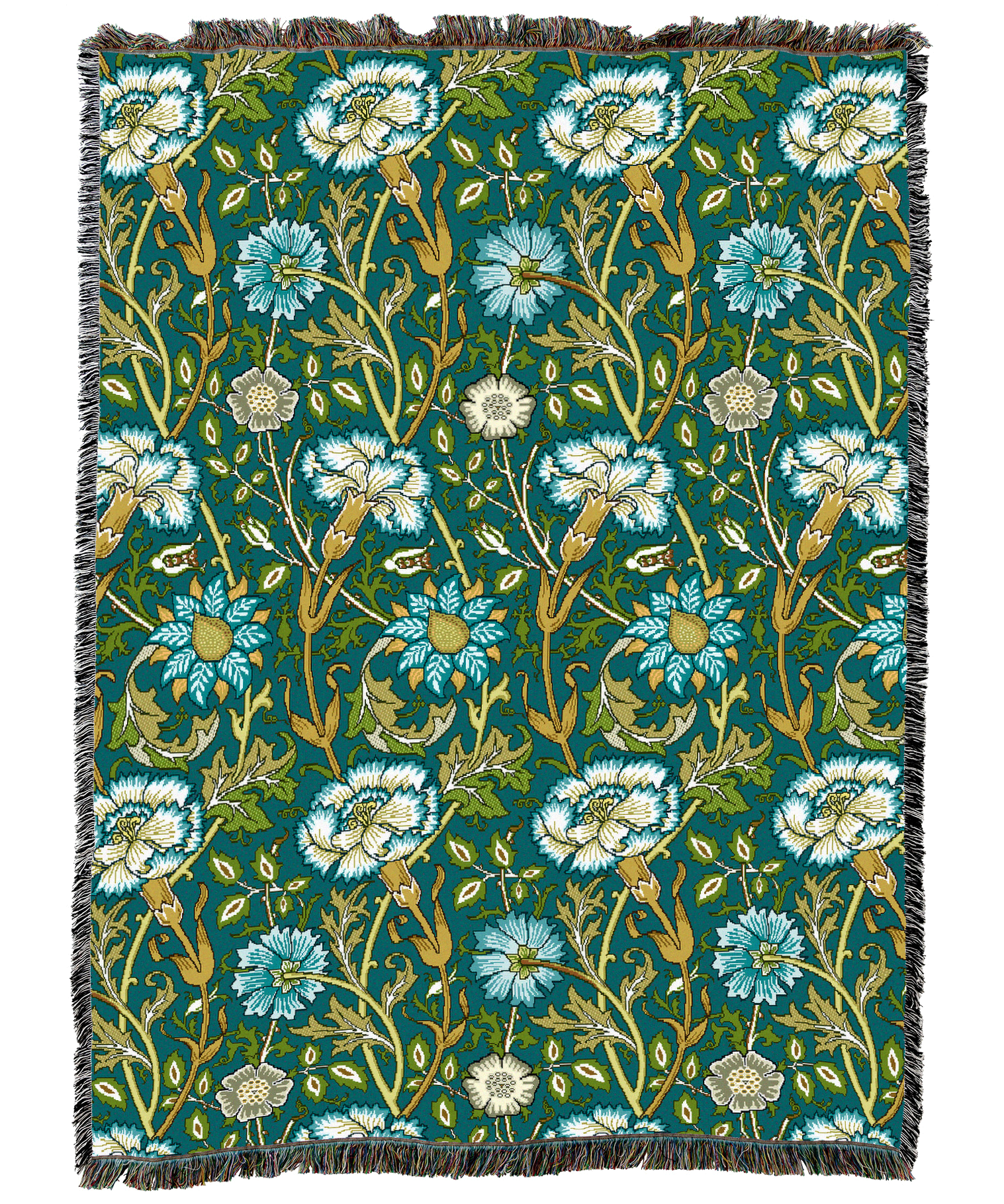 William Morris Pink And Rose Blanket