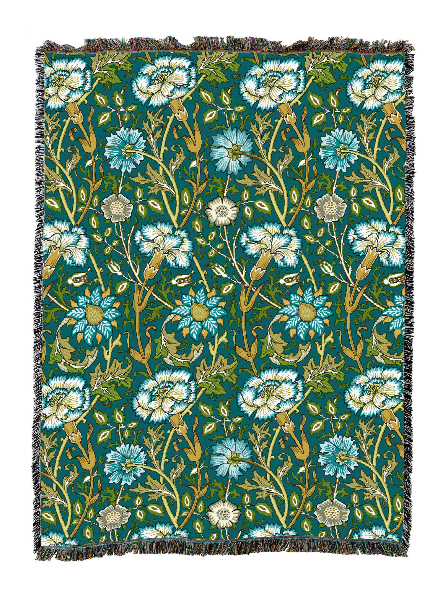 William Morris Pink And Rose Blanket