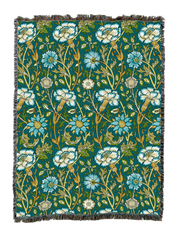 William Morris Pink And Rose Blanket