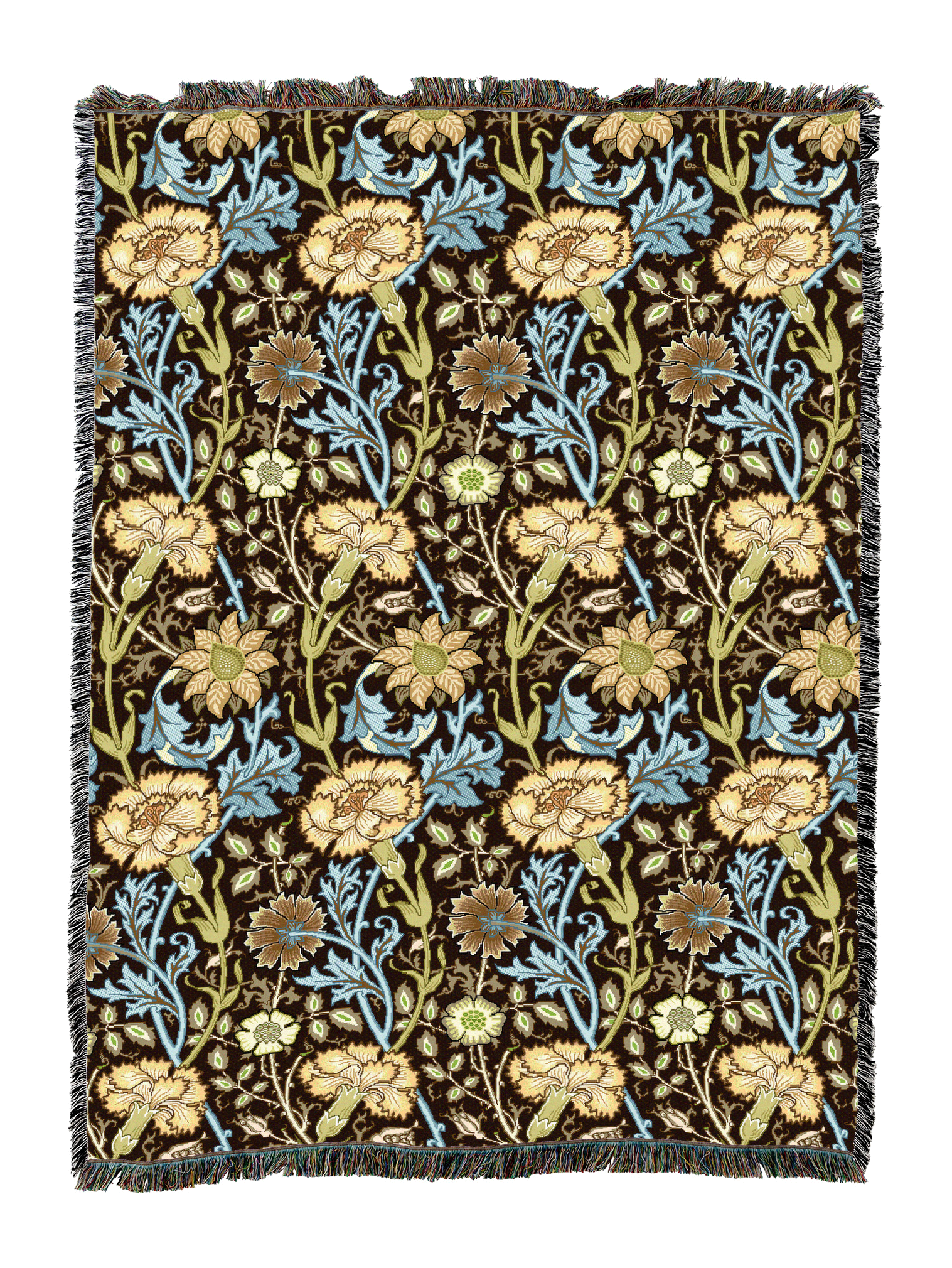 William Morris Pink And Rose Blanket
