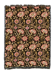 William Morris Pink And Rose Blanket