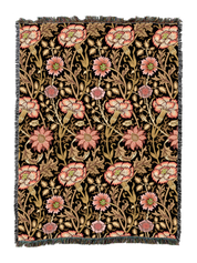William Morris Pink And Rose Blanket