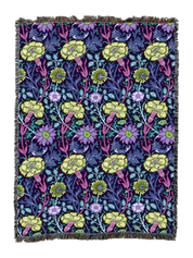 William Morris Pink And Rose Blanket