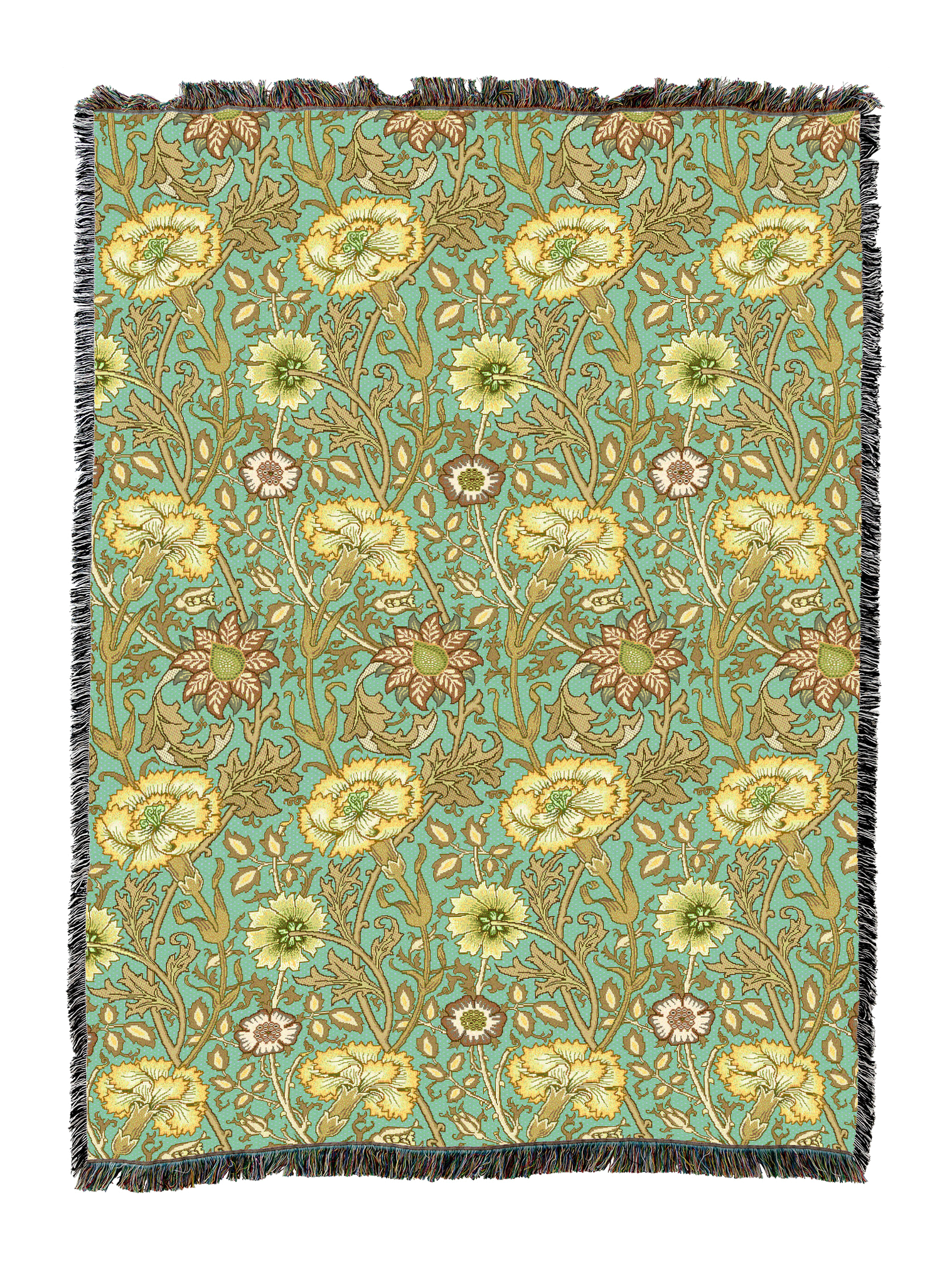 William Morris Pink And Rose Blanket