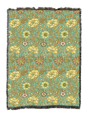 William Morris Pink And Rose Medallion Blanket XL