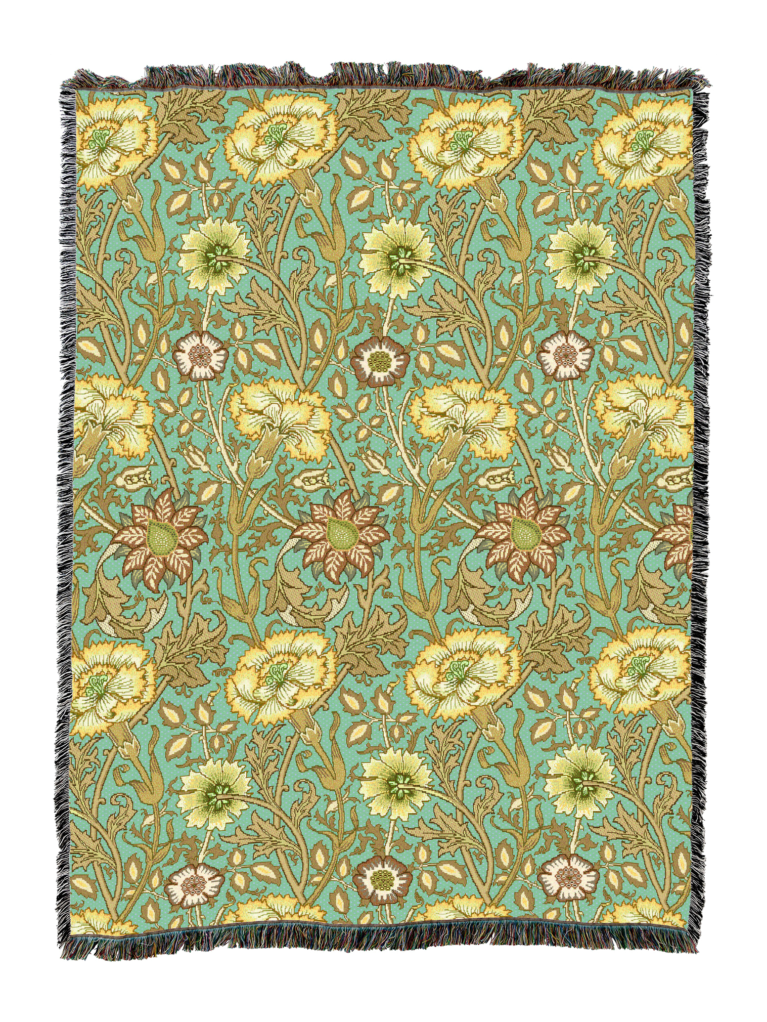 William Morris Pink And Rose Blanket